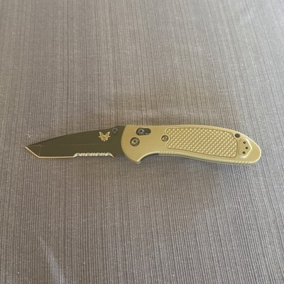 BENCHMADE 553 Desert Tan Beige 154cm, Mel Pardue, Griptilian Tanto
