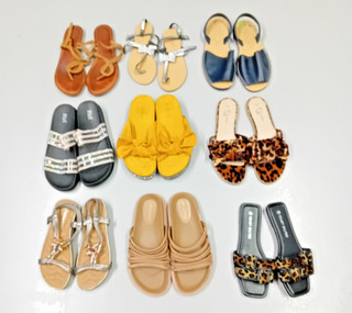 WOMEN'S SANDAL BUNDLE x 9 size 3 8 inc INSOLIA CUSHION WALK PRETTY LITTLE THING