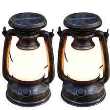 2X Solar Lanterns Outdoor Waterproof Hanging Lantern for Garden Patio Decor Lamp