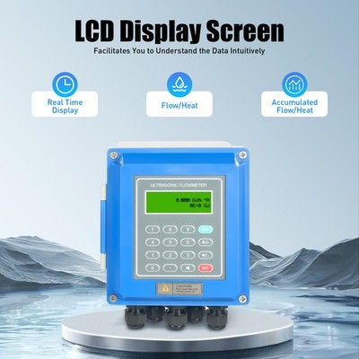 Wall Mounted Digital Ultrasonic Flowmeter Water Flow Meter & TM-1 TS-2 TUF-2000B