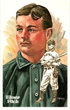 Postcard Elmer Flick 1981 Perez-Steele Hall of Fame Art Post Card Fourth Series