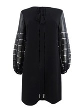 Trina Turk Women's Bordeaux Eyelet Shift Dress (2, Black)