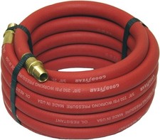 Goodyear 12175 Good Year 15 X 38 Rubber Air Hose 250 Psi Red Gold Goodyear 12175 Good Year 15 X 38 Rubber Air Hose 250 Psi Red Gold