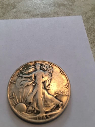 1945 s walking liberty half dollar fine