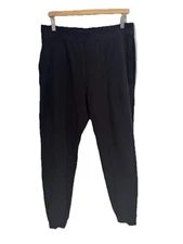 Alo Yoga Large Co-op Jogger Pants Mens Black Performance Zip Pockets