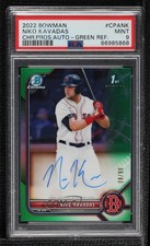 2022 Bowman Chrome Prospect Green Refractor 8/99 Niko Kavadas PSA 9 Auto w5p