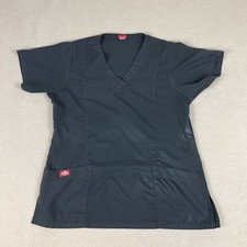 Dickies Scrubs Top, Black. 2 Pockets. Women's Sz S