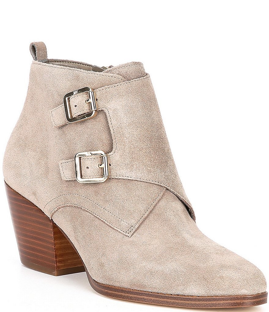 New Michael Kors Women's Loni Suede Ankle Booties Birch Size