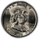 1955 50c Franklin Silver Half Dollar - Bugs Bunny Variety - BU - SKU-Y6333