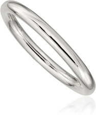 925 Sterling Silver 8mm Slip On Bangle Bracelet