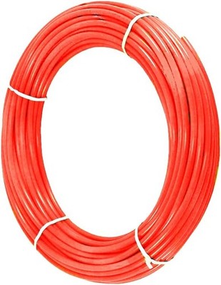 Red 3/8'' OD LLDPE Polyethylene Tubing - 25 Feet