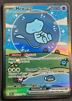 #ad Pokémon Mew ex 232 091 SV: Paldean Fates Special Illustration Rare Full Art Holo $600.00
