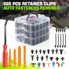 680PCS Car Retainer Clips Fasteners Moulding Trim Plastic Clips Pin Rivet Bumper
