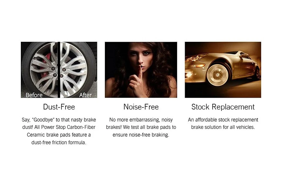 For Mercedes-Benz C280 96-00 Disc Brake Pad Set Z16 Evolution Clean Ride Ceramic - Изображение 4 из 4