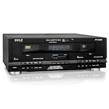 PyleUsa Dual Cassette Deck  Music Recording Device with RCA Cables  Remova...