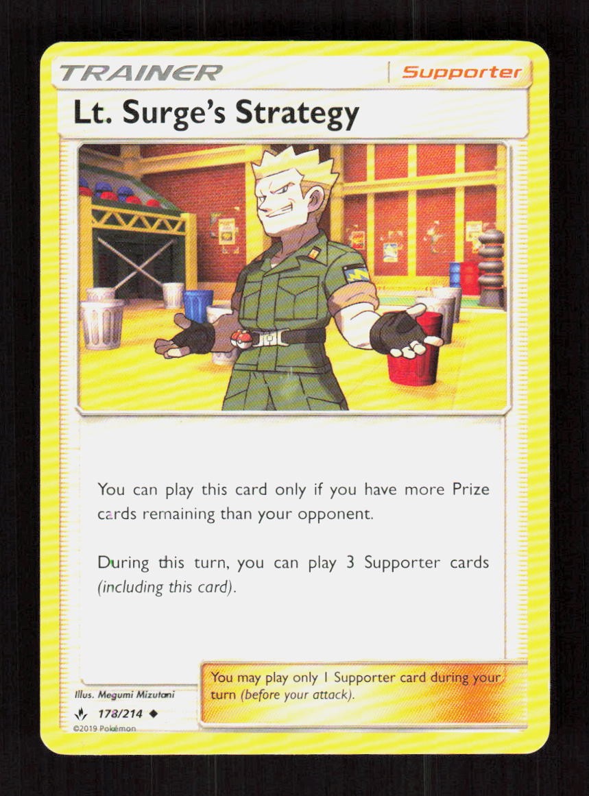 Lt. Surge's Strategy 178/214 SM - Unbroken Bonds Uncommon LP