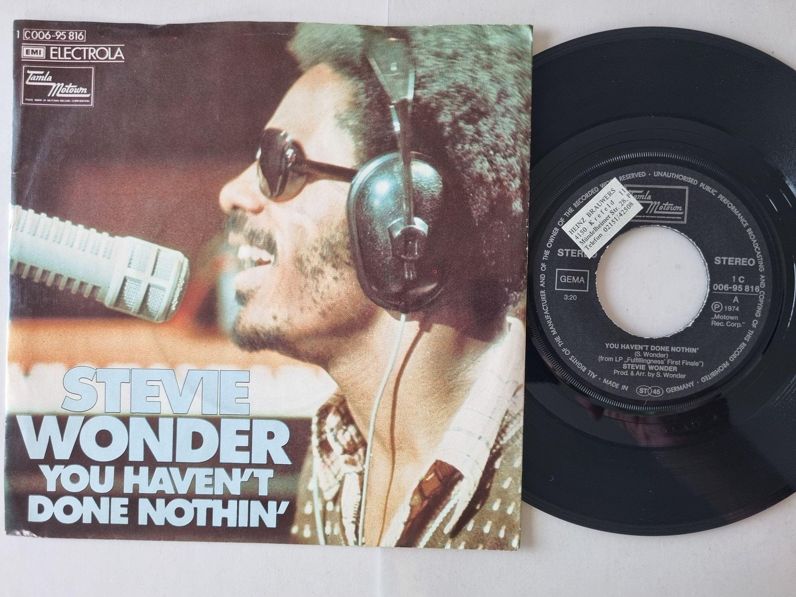 Stevie Wonder - You Haven't Done Nothin' 7'' Vinyl Germany