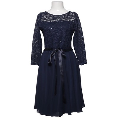 Swing, Cocktailkleid, Größe: 40, Blau, Elasthan/Polyester, Blumen, Spitze #IXF