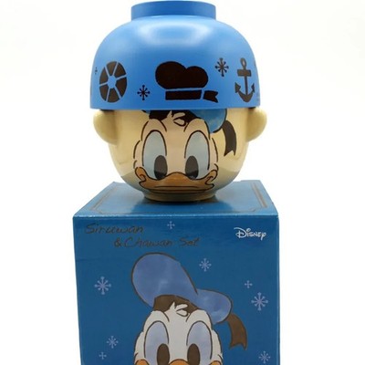Disney ''Donald Duck'' /Soup Bowl Tea Bowl Set, Mini / Crayon Touch -Japan