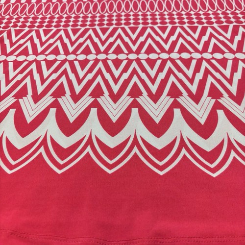 Susan Graver Top Women Size 1X Pink Printed Liquid Knit Rhinestone Tunic Stretch - Picture 8 of 14