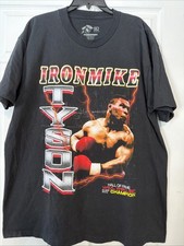 Iron Mike Tyson Hall of Fame Black Graphic Cotton Boxing T-Shirt XL