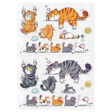 Cartoon Cat Car Sticker Funny Cat Sticker Car Cute Bumper Decal