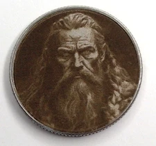 Viking Warrior U.S. Clad Quarter Surface Engraved Hobo Nickel / Love Token