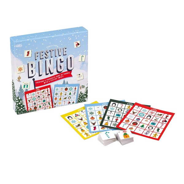Professor Puzzle Festive Bingo Card Game Ages 6+ 3-5 Players-image