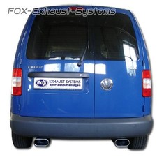 Edelstahl Duplex Sportauspuff-Anlage VW Caddy 3 160x80mm mit Absorber