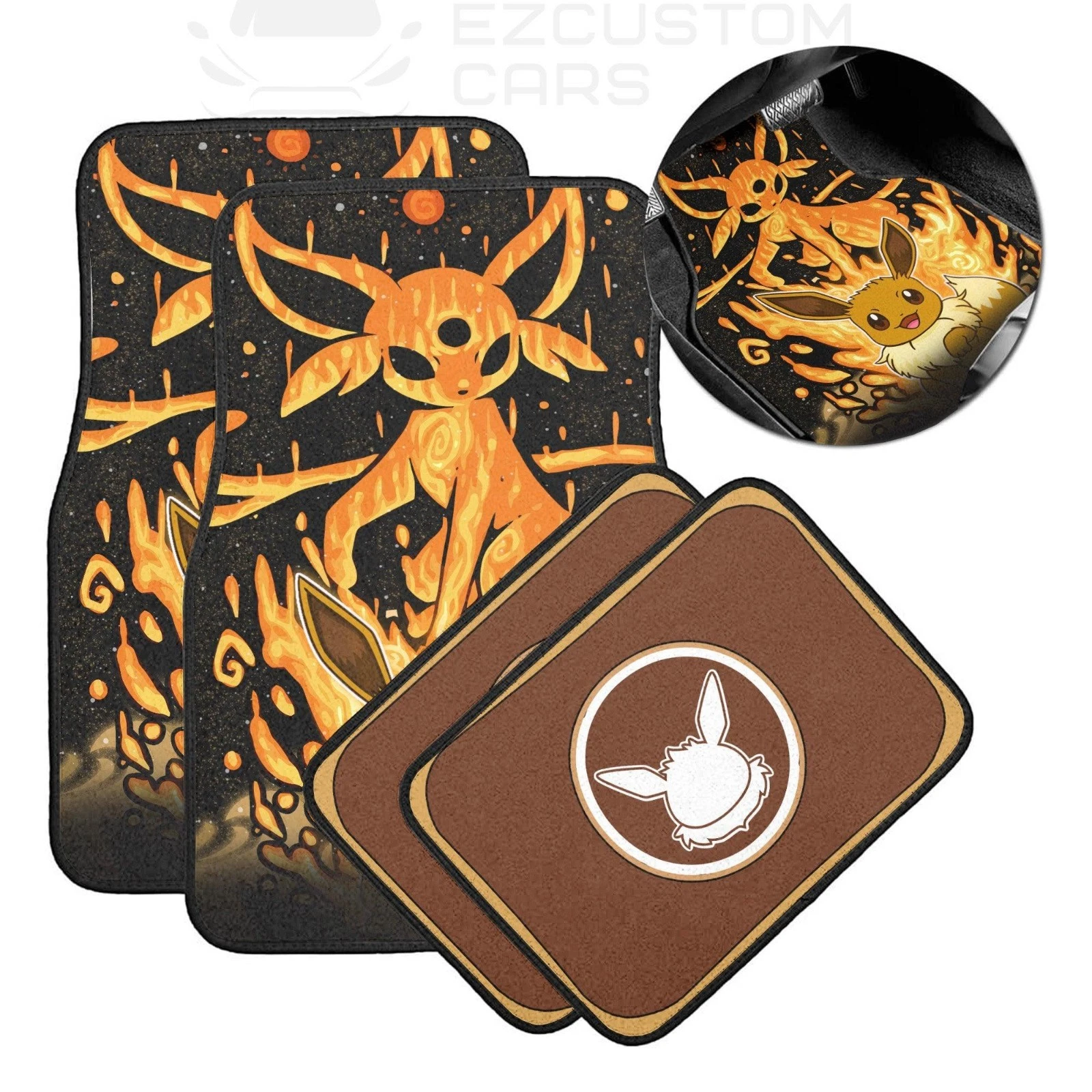 Eevee PKM Car Floor Mats Custom Anime Car Accessories