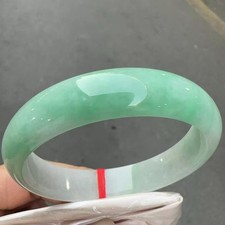Real Natural Grade  Ice Green Burmese Jade jadeite bracelet bangle 57MM