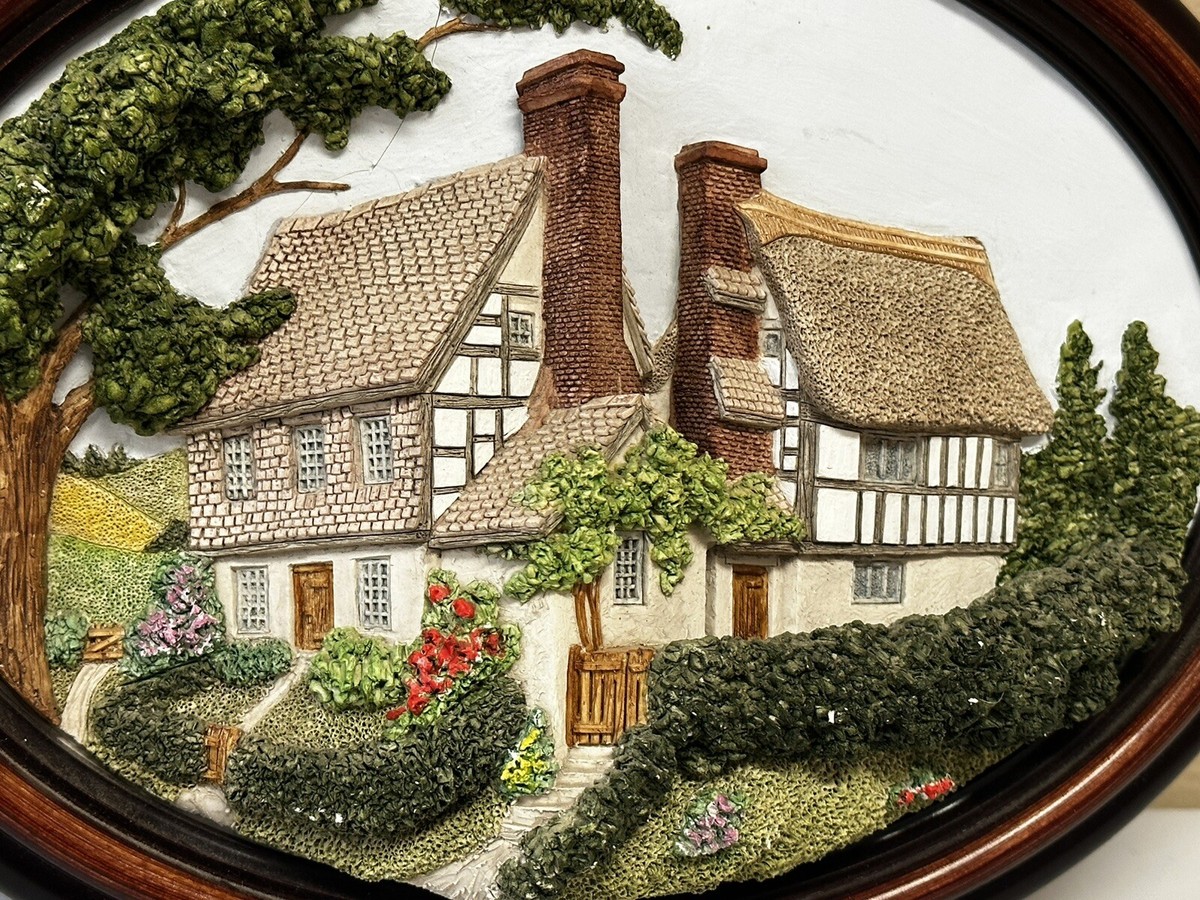 SET OF 2 Vintage LAKELAND STUDIOS WALL PLAQUE 3D ART - Penshurts