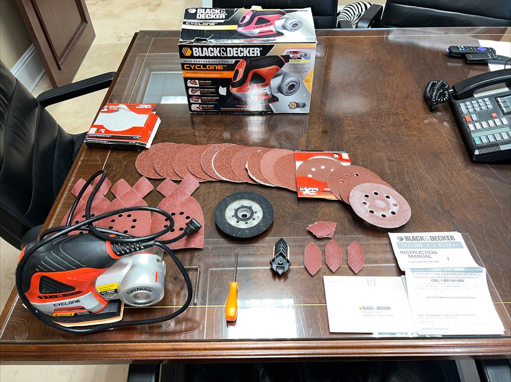 Black & Decker MS1000 1.4 Amp 4-in-1 Orbital Multi Sander with Cyclone Dust Collection