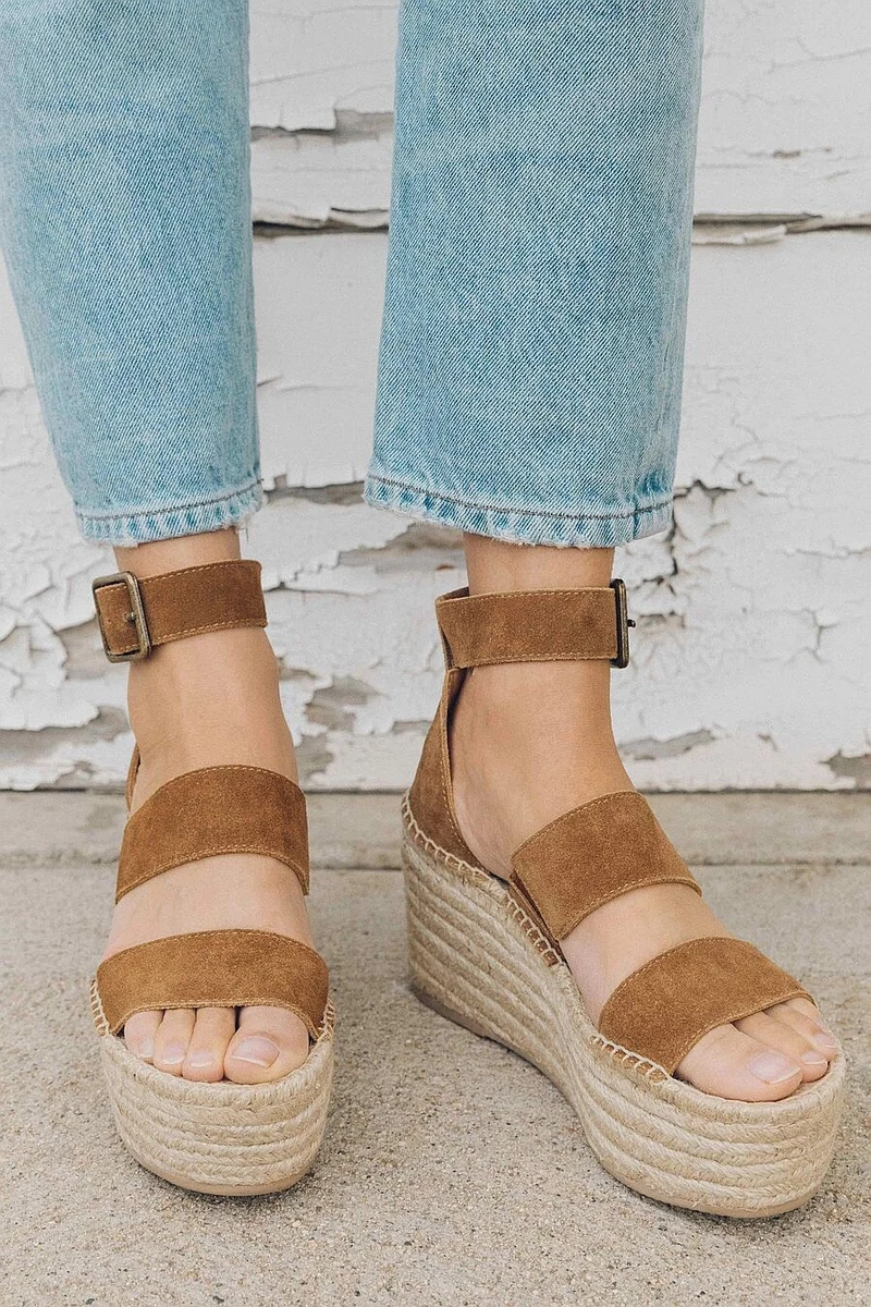 Soludos Palma Suede Leather Strappy Espadrille Platform 3.25