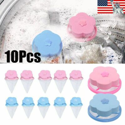 10 Floating Pet Fur Catcher Laundry Lint Hair Remover Filter For ...