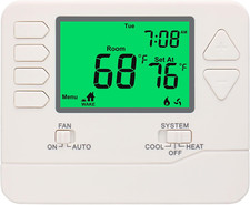 Heat Pump Thermostat for Home,1 Heat/1 Cool 5-1-1 Day Programmable Compatible wi