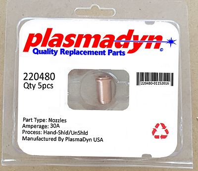 10pc 100A 220064 Nozzles 220037 Electrodes Mfg in US by PlasmaDyn *No