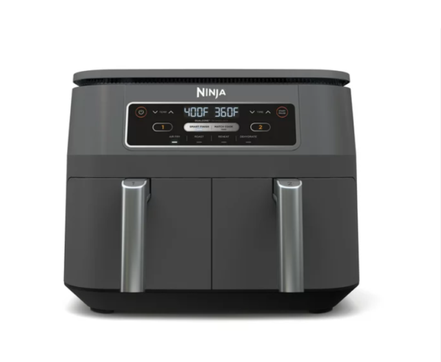 Ninja DZ100WM Foodi 4-in-1 8-qt. 2-Basket Air Fryer with DualZone Technology,