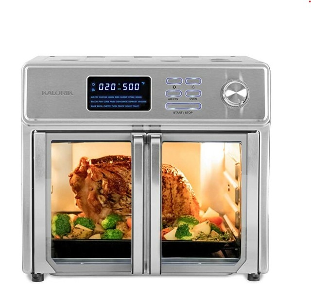 Kalorik 26 QT Digital Maxx Air Fryer Oven with 9 Accessories, Roaster