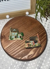 Vtg. Resin 3D  Houses Refrigerator Magnet. Rare