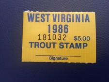ICOLLECTZONE  US West Virginia 1986 Trout Stamp VF NH