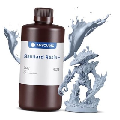  Upgraded Standard 3D Printer Resin, 405nm SLA Fast UV-Curing Resin, 1kg Grey