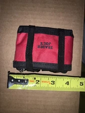 Trader Joe's Micro Tote with Reusable Grocery Bag 2 In 1 Mini Black and Red NEW!