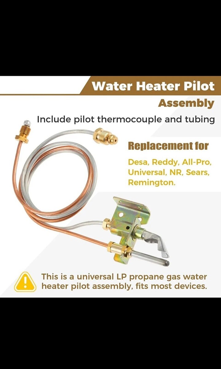 Water Heater Pilot Assembely With Pilot Thermocouple and Tubing