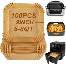 BYKITCHEN Air Fryer Sheets Liners for Ninja AG301 Grill, Ninja AF141 Pro 4-In-1 