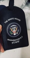Set of 4 Black Gold Presidential Seal White H...