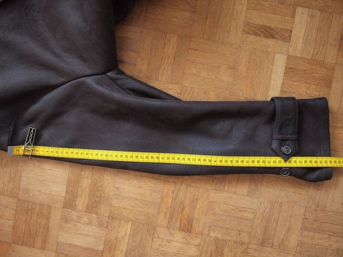 SERAPHIN - Makers of HERMES -Shearling Coat-Brown Leather- Made In France - 50 - Picture 22 of 22