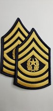 1 PAAR U.S. ARMY COMMAND SERGEANT MAJOR E-9 BLUE DRESS UNIFORM RANK AUFN&Auml;HER PAT