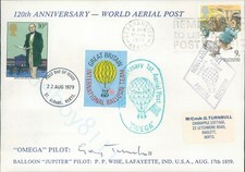 1979 Great Britain Balloon Team flown & Signed Cover W/CMDR G Turnbull