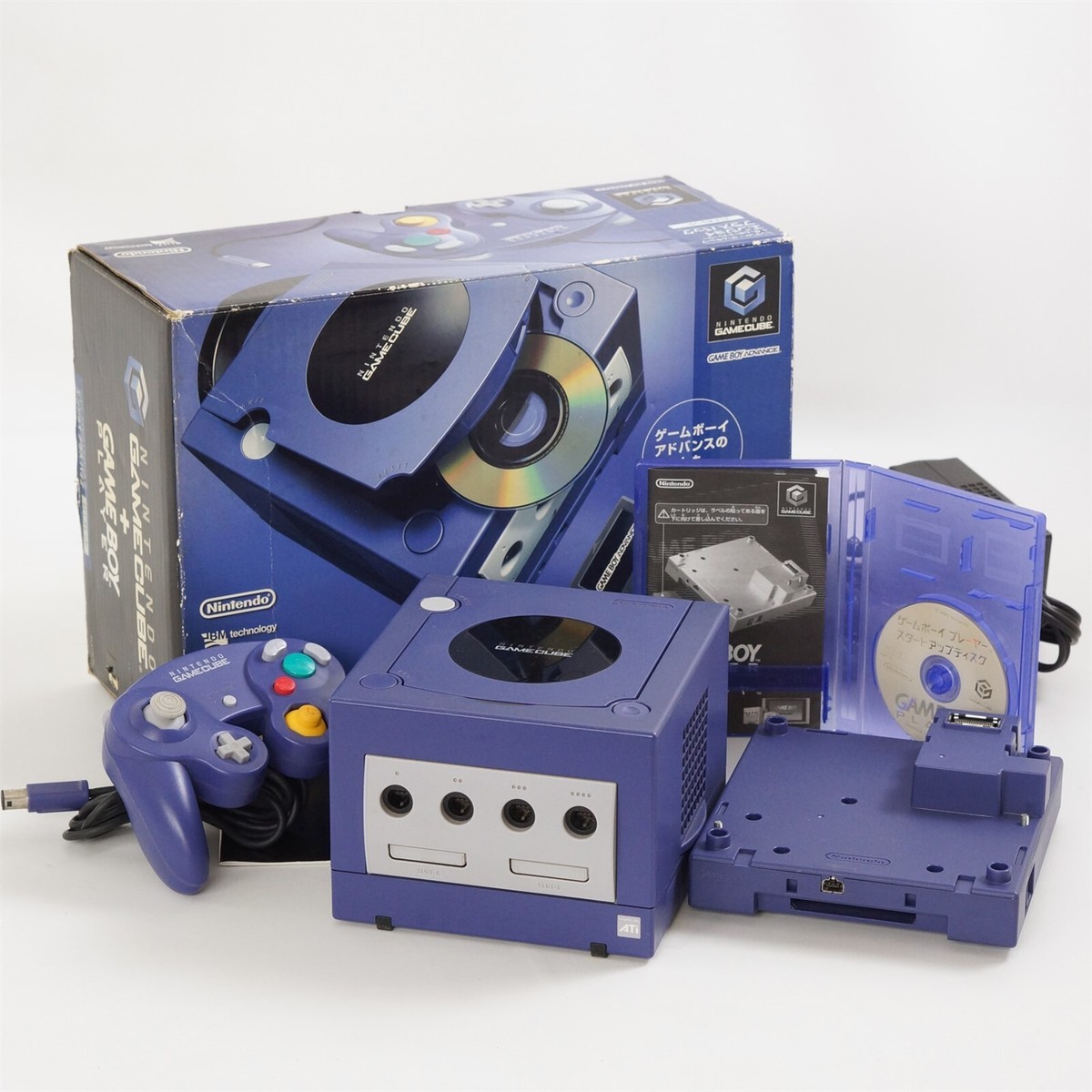 Nintendo Gamecube Violet Console Enjoy Plus DOL-001 JP For Japan